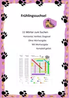Vorschau - Arbeitsblätter - Suchsel Frühling - Deckblatt