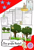 Vorschau - Arbeitsblätter - Lesespur Ostern - Die große Rede (4 fach differenziert) - Deckblatt