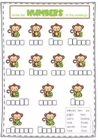 Vorschau - Arbeitsblätter - English Numbers - 0-20 Übungsblatt - Seite 1