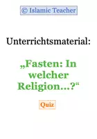 Vorschau - Arbeitsblätter - Quiz zum Fasten: In welcher Religion...? - Deckblatt