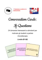 anteprima - Flashcard - Conversation Cards - Speaking - If-Questions - Second Conditional - B1/B2 - Pagina di copertina