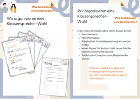 Vorschau - Arbeitsblätter - Wir organisieren eine Klassensprecher-Wahl Klasse 1 und 2 - Seite 1