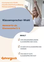 Vorschau - Stationenlernen - Wir organisieren eine Klassensprecher-Wahl Klasse 5 und 6 - Deckblatt