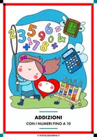 anteprima - Esercizi - Addizioni fino a 10 - Pagina di copertina
