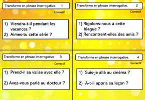 Aperçu - Apprentissages en autonomie - Grammaire : transformer en phrase interrogative - Page 1