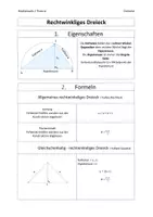 Vorschau - Arbeitsblätter - Recktwinkeliges Dreieck Merkblätter - Deckblatt