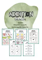 Vorschau - Arbeitsblätter - Anfangsunterricht: Addition, Spielerisch Rechnen, Rechen-Quiz (PDF + Word) - Seite 1