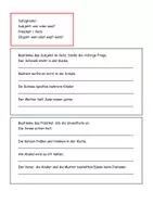 Vorschau - Arbeitsblätter - Satzglieder erkennen Aufgaben und Lösung - Seite 2