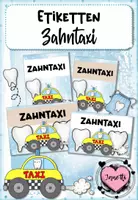 Vorschau - Bildkarten - Etiketten für das Zahntaxi - Deckblatt