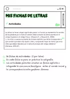 Vista previa - Unidades / Secuencias / Situaciones de Aprendizaje - FICHAS DE LECTOESCRITURA¡Desarrolla la caligrafía y la conciencia fonológica con MIS FICHAS DE LETRAS! - página 1