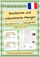 Vorschau - Arbeitsblätter - Mengenangaben (bestimmte & unbestimmte Mengen, Teilungsartikel) - Deckblatt