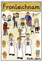 Vorschau - Fördermaterial/Inklusion - Fronleichnam SYMBOLKARTE Kirchenjahr Religionsunterricht FREEBIE - Deckblatt