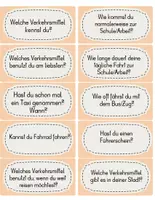 Vorschau - Spiele - 30 Gesprächskarten / Sprechanlässe zum Thema Verkehrsmittel - Seite 1