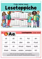 Vorschau - Stationenlernen - Leseteppiche - Erste häufige Wörter lesen - Seite 1