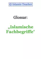 Vorschau - Arbeitsblätter - Glossar: Islamische Fachbegriffe - Deckblatt