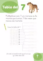 Vista previa - Hojas de trabajo - Tablas de Multiplicar. TABLA DEL 7 - página 1