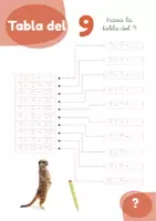 Vista previa - Hojas de trabajo - Tablas de Multiplicar. TABLA DEL 9 - página 2