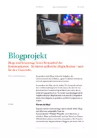 Vorschau - Arbeitsblätter - Blogprojekt (für Mittelstufe und Oberstufe) - Seite 1