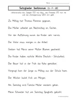 Vorschau - Arbeitsblätter - AB_Satzglieder bestimmen_Subjekt_Prädikat_Zeitergänzung - Seite 1
