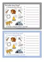 Vorschau - Arbeitsblätter - Steinzeit - Grammatikalischer Wortschatz - Seite 1