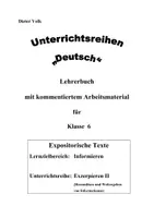 Vorschau - Stundenentwürfe - Exzerpieren II - Klasse 6 (Digitale Unterrichtsreihe Deutsch) - Seite 1