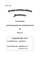 Vorschau - Stundenentwürfe - Appellieren II - Klasse 6 (Digitale Unterrichtsreihe Deutsch) - Seite 1