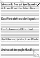 Vorschau - Arbeitsblätter - Übung Schönschrift "Auf dem Bauernhof" Alphabetisierung - DaZ / DaF / Deutsch - Seite 2