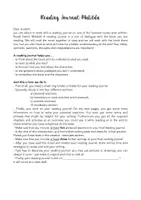Vorschau - Stundenentwürfe - Novel Study & Reading Journal: Matilda - Seite 1