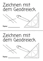 Vorschau - Arbeitsblätter - Geodreieck Mini-Heft (Mathematik 3. und 4. Klasse) - Seite 1