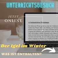 Vorschau - Stundenentwürfe - Unterrichtsbesuch - Sachunterricht Igel + VIDEO - Deckblatt