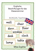 Vorschau - Anderer Materialtyp - Englische Beschriftungen für das Klassenzimmer - Deckblatt