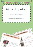 Vorschau - Mal- und Bastelvorlagen - Ostern Fensterbild - Werken und Gestalten 1/2 - Deckblatt
