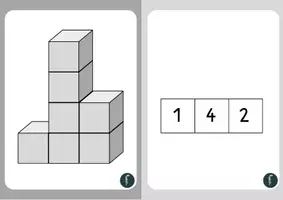 Vorschau - Bildkarten - Würfelgebäude_Gebäudekartei_Mathematik_Klasse1-4_Geometrie - Seite 1