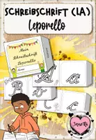Vorschau - Arbeitsblätter - Lateinische Ausgangsschrift Leporello – Schreibschrift Buchstaben nachspuren - Deckblatt