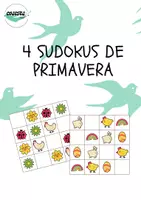 Vista previa - Unidades / Secuencias / Situaciones de Aprendizaje - 4 SUDOKUS DE PRIMAVERA (CAT) - Portada