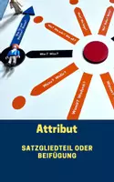 Vorschau - Merkblätter - Attribut - ein spanndendes Satzgliedteil - Deckblatt