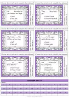 Vista previa - Hojas de trabajo - English Grammar Task Cards Bundle - página 1
