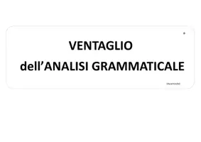 anteprima - Materiale di supporto/inclusione - ITALIANO - Ventaglio Analisi Grammaticale - Pagina di copertina