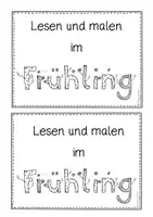 Vorschau - Arbeitsblätter - Lesen und Malen im Frühling KL 3/4 - Seite 1