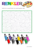 Vorschau - Arbeitsblätter - Renkler, Çalışma Kağıdı (Farben auf Türkisch, Arbeitsblätter) - Deckblatt