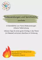 Vorschau - Stundenentwürfe - Redewendungen und Sprichwörter_Lerntheke - Deckblatt
