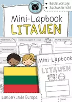 Vorschau - Mal- und Bastelvorlagen - Mini-Lapbook Litauen | Ländersteckbrief | Bastelvorlage - Deckblatt
