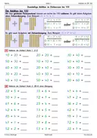 Vorschau - Arbeitsblätter - Addition im Zahlenraum bis 100 - Üben in 6 Stufen - Deckblatt