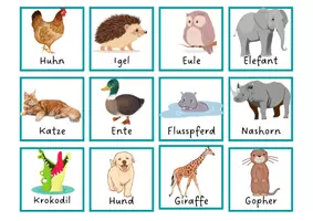 Vorschau - Spiele - Tiere A1/A2 Flash-Karten - Seite 3