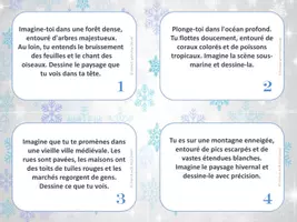 Aperçu - Matériel pour travaux manuels / dessin - L'imagerie mentale - 20 cartes à tâches / Task Cards - Page 1