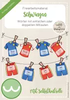 Vorschau - Stationenlernen - Freiarbeitsmaterial Silben schwingen einfache und doppelte Mitlaute - Deckblatt
