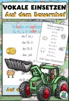 Vorschau - Arbeitsblätter - Vokale einsetzen "Auf dem Bauernhof" DaZ / DaF / Deutsch - Deckblatt