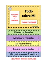 Vista previa - Manualidades / Dibujos para colorear - Flipbook: Todo Sobre Mi (Color - B&N) - página 1