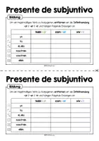 Vorschau - Arbeitsblätter - Presente de subjuntivo - Übersicht zur Bildung - Seite 3