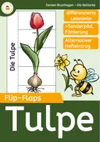 Vorschau - Mal- und Bastelvorlagen - Tulpe - Flip-Flap - Teile und Aufgaben der Pflanze mit differenzierten Lesetexten (auch für sonderpädagogische Förderung) - Deckblatt